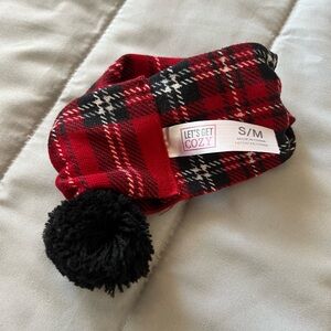 Dogs Red Plaid Scarf